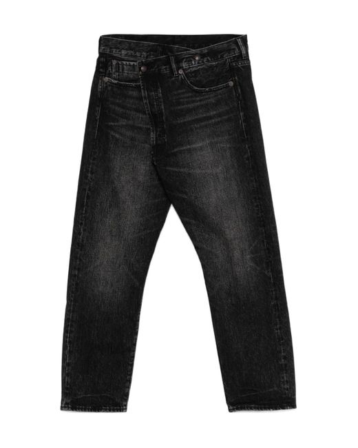 R13 Black Crossover Jeans