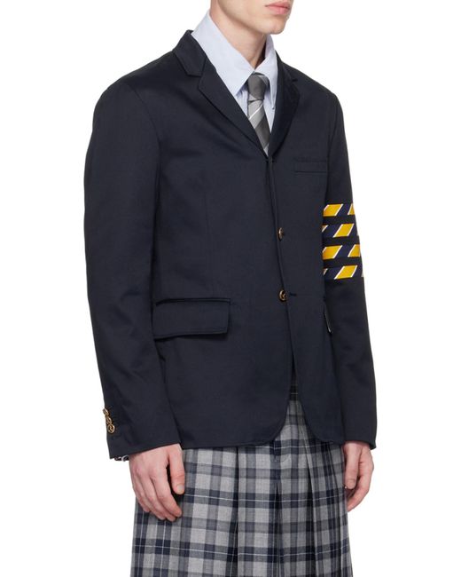 Thom Browne Black 4-Bar Striped Blazer for men