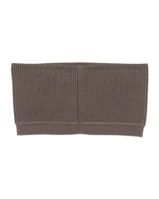 Rick Owens Brown Fine-Ribbed Cropped Top