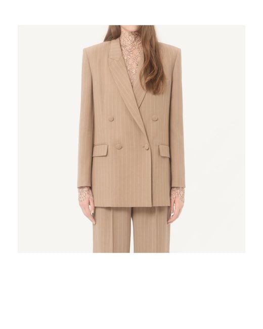 Valentino Natural Faded Pinstripe Jacket