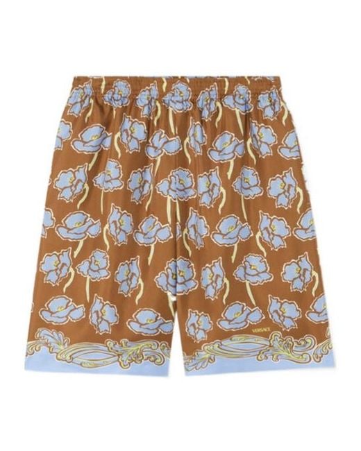 Versace Multicolor Poppies Shorts for men