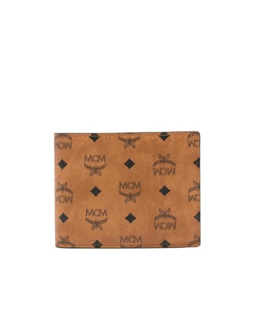 MCM Brown Monogram Wallet for men
