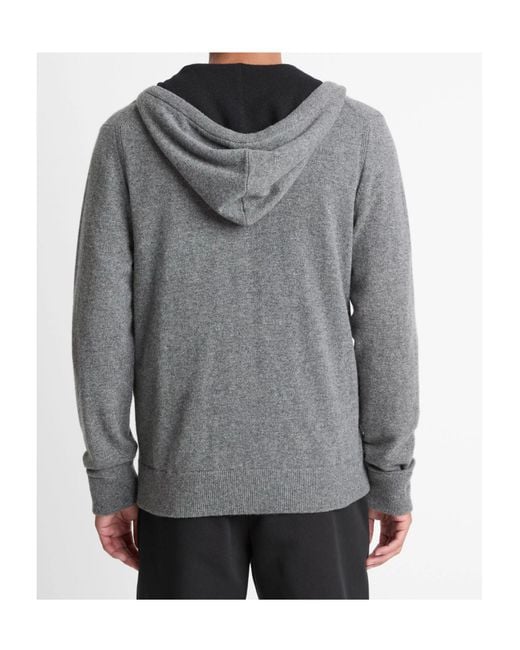 Vince Gray Mélange-Effect Zip-Up Hoodie for men