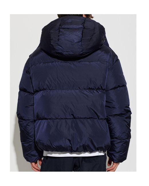 DSquared² Blue Long-Sleeved Hooded Down Jacket for men