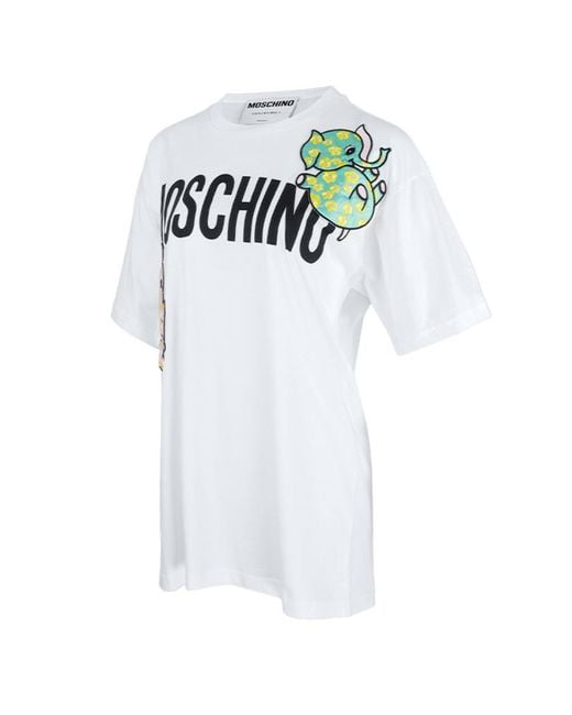 Moschino White Logo Organic Cotton T-Shirt