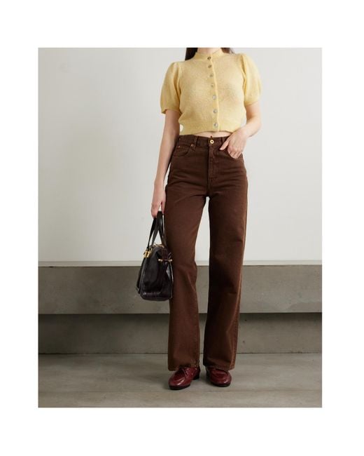 Doen Yellow Short-Sleeved Cardigan