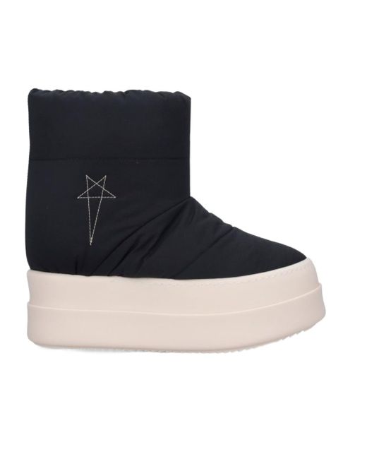 Rick Owens Blue Drkshdw Porterville Mega Bumper Low Lunar Boots