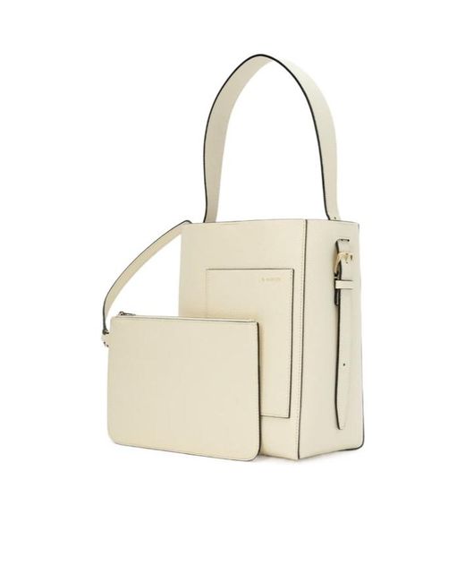 Valextra Natural Open Top Mini Bucket Bag