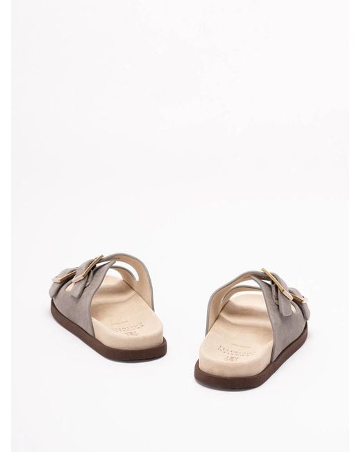 Brunello Cucinelli Brown Double Buckled Strapped Sandals for men