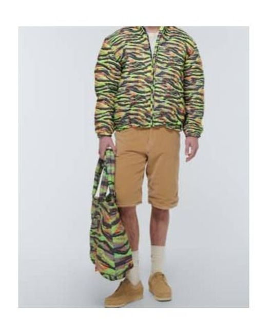 ERL Green Camouflage Quilted Cotton Jacket for men