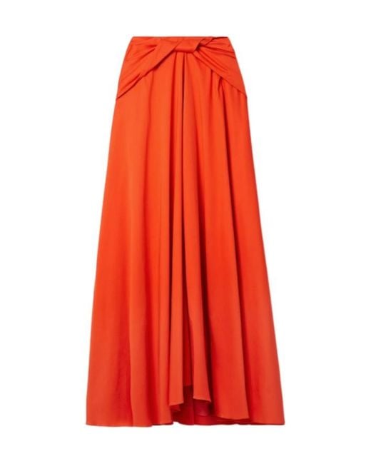 Altuzarra Red Extra-Long Midi Skirt
