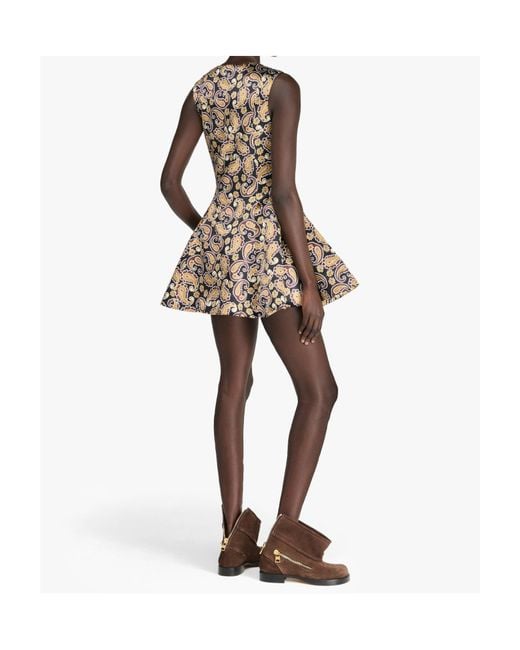 J.W. Anderson Brown Jw Anderson Paisley' Print Circle-Skirt Dress