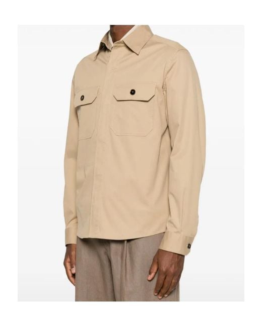 Zegna Natural Flap-Pocket Shirt for men