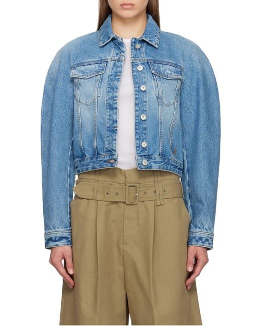 Jacquemus Blue The Ovalo De-Nîmes Denim Jacket