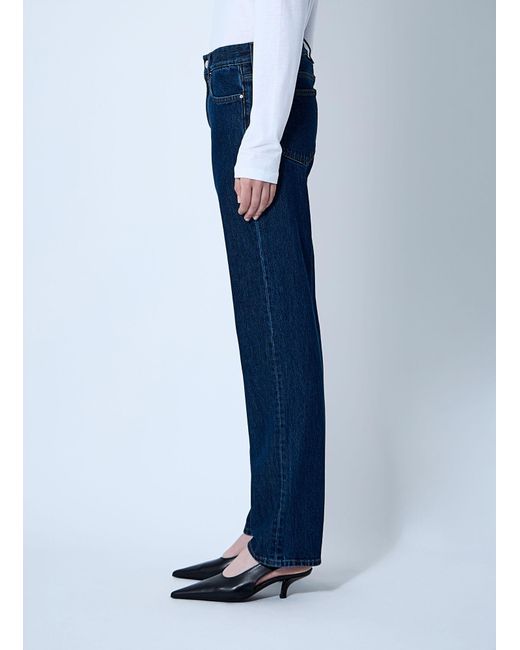 Totême Blue Totême Logo Patch Straight-Leg Jeans