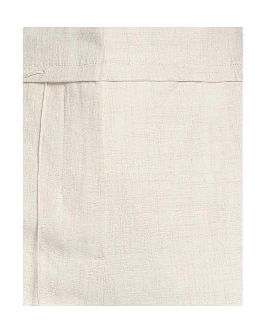 Jacquemus White Solid Colour Formal Trousers