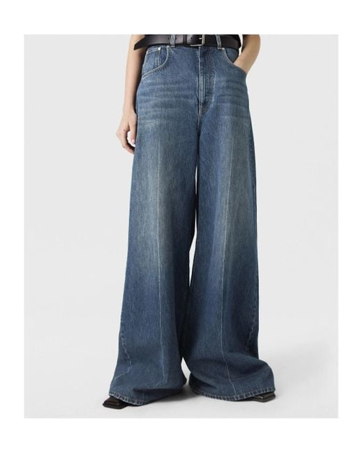Stella McCartney Blue High-Rise Straight Leg Denim Jeans