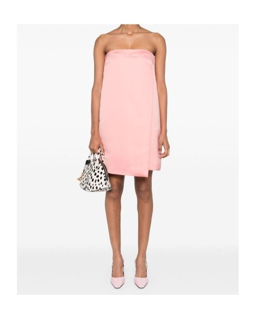 Philosophy Di Lorenzo Serafini Pink Wrap Mini Dress