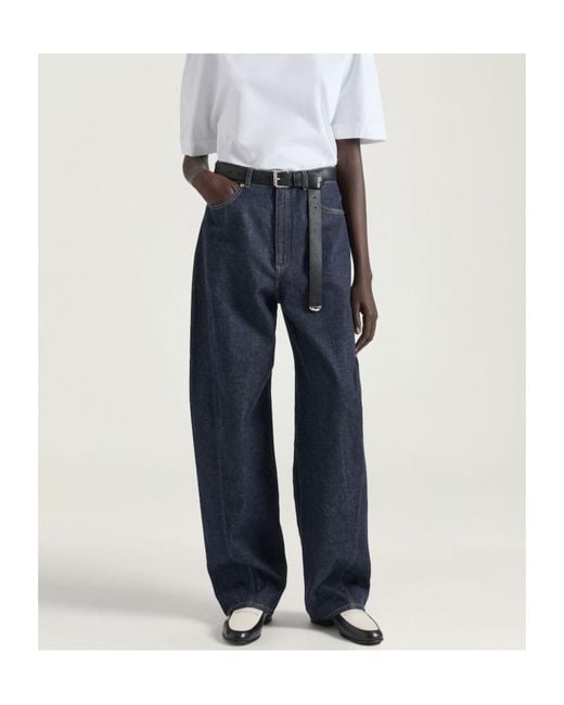Givenchy Blue Logo Patch Cocoon-Leg Jeans