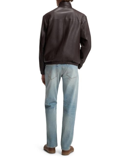 Boss Gray Boss Stand-Collar Zipped Jacket for men