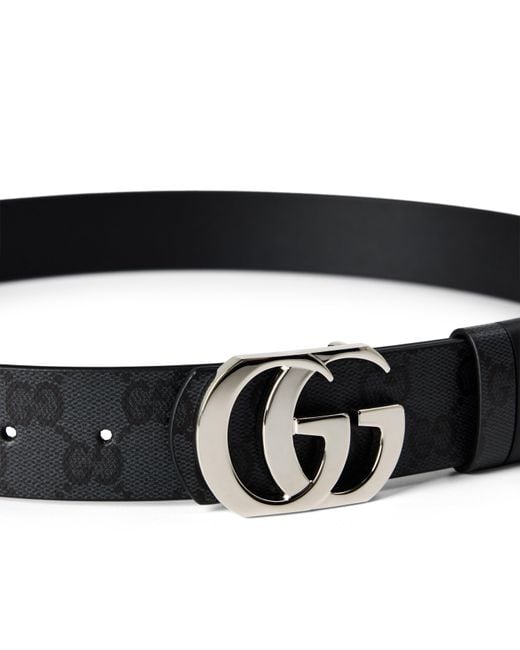 Gucci White Gg Monogram Coated Canvas Belt for men