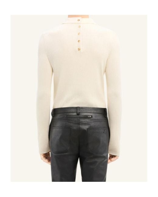 Courreges White Courrèges Button-Fastened Knitted Jumper