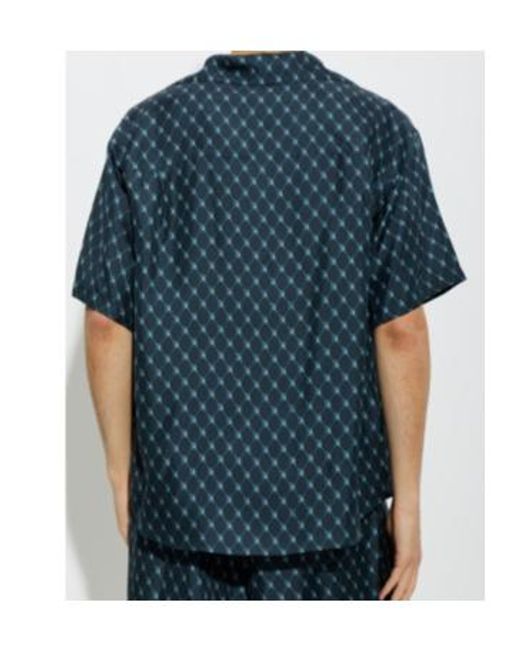 Balmain Blue Short-Sleeved Shirt for men