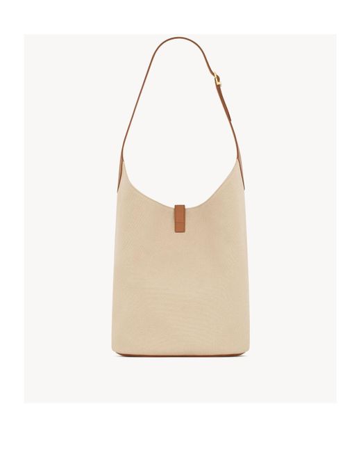 Saint Laurent White Le 5 À Logo Plaque Shoulder Bag