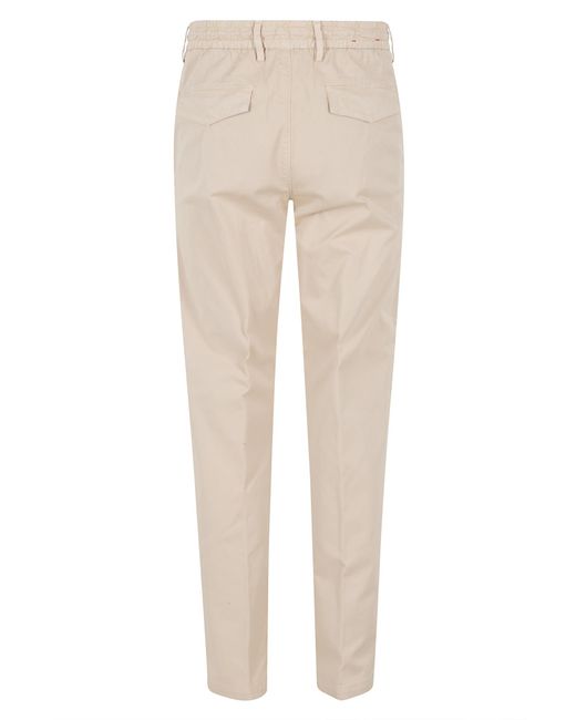 Eleventy Natural Drawstring Tapered Trousers for men