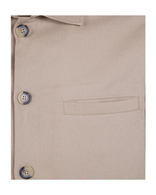 PT01 Brown Chest-Pocket Shirt Jacket for men