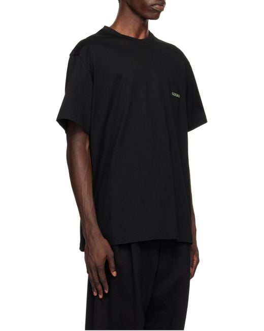 Wooyoungmi Black Short-Sleeved T-Shirt for men