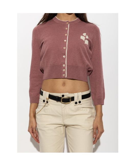 Isabel Marant Red Long-Sleeve Cardigan