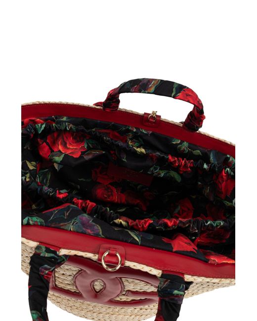 Dolce & Gabbana Pink Logo Patch Shopping Bag