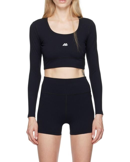 Balenciaga Blue Activewear Long-Sleeved Sports Bra