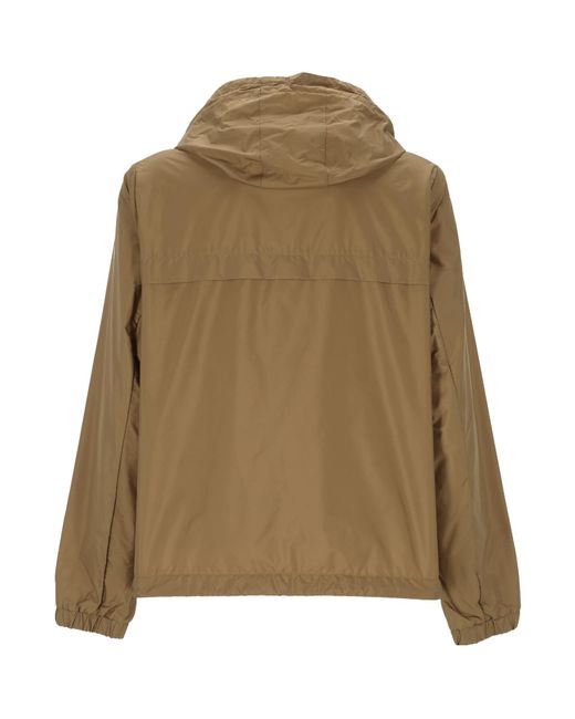 Moncler Green Rifeo Logo Patch Zip-Up Jacket for men