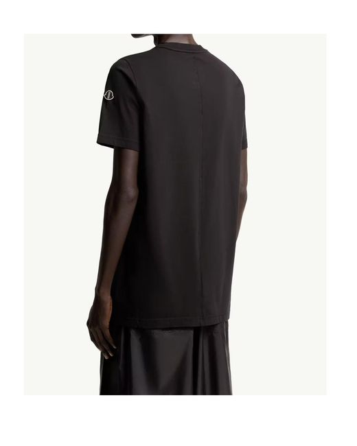 Moncler Black Rick Owens Girder Cotton T-Shirt for men