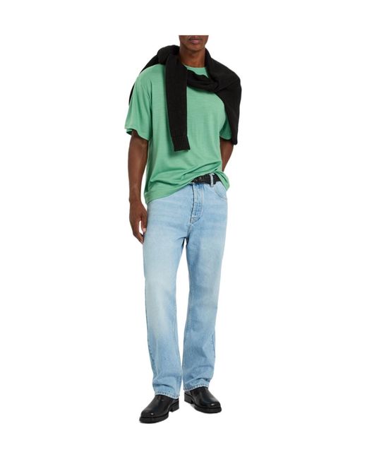 Studio Nicholson Blue Mid-Rise Straight-Leg Jeans for men