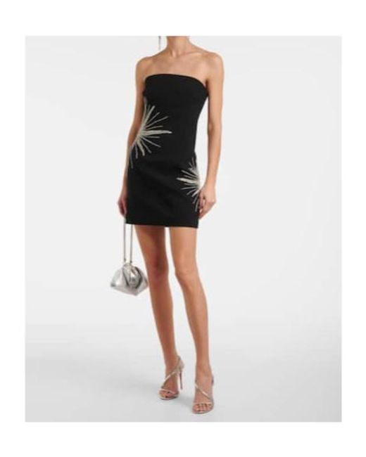 Rebecca Vallance Black Estella Embellished Minidress
