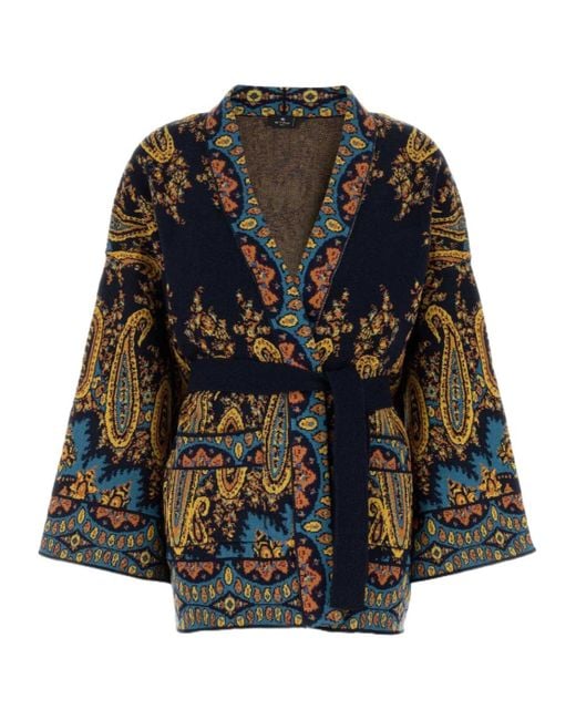 Etro Multicolor Paisley Print Cape