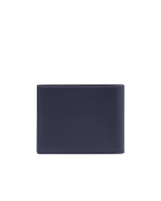 Ferragamo Blue Ferragamo Logo-Printed Bi-Fold Wallet for men