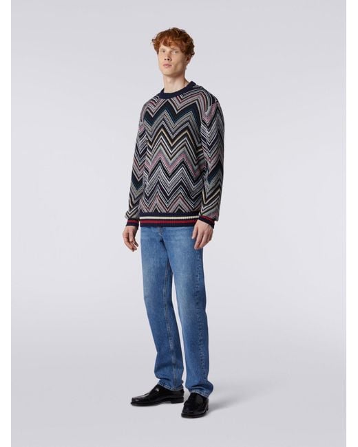Missoni Black Chevron-Knit Jumper for men