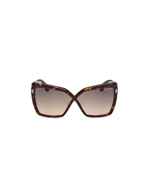 Tom Ford Brown Eyewear Fiore Butterfly Frame Sunglasses for men