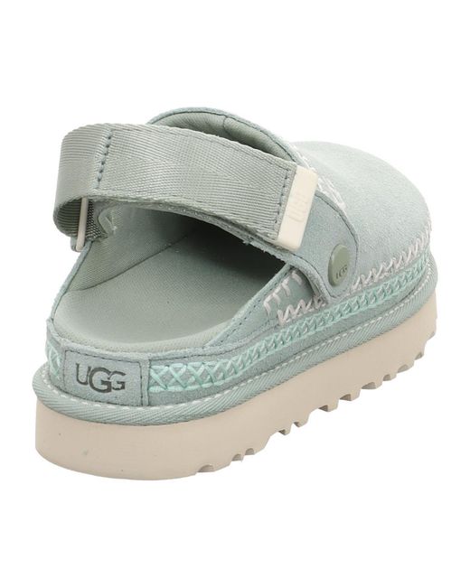 Ugg Blue Goldenstar Backstrap Flat Mules