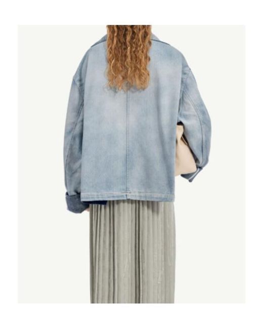 MM6 by Maison Margiela Blue Double-Breasted Denim Jacket