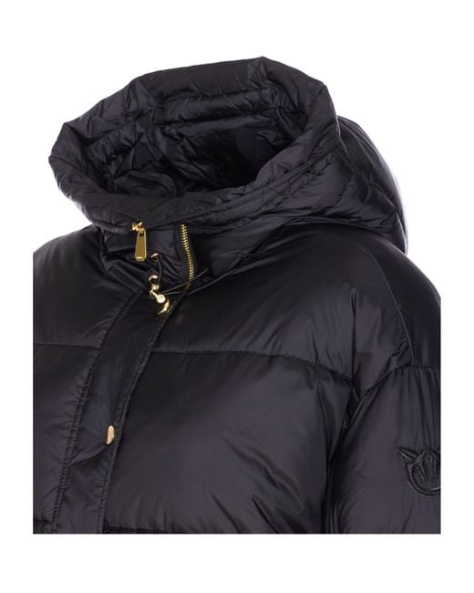 Pinko Blue Hooded Puffer Jacket