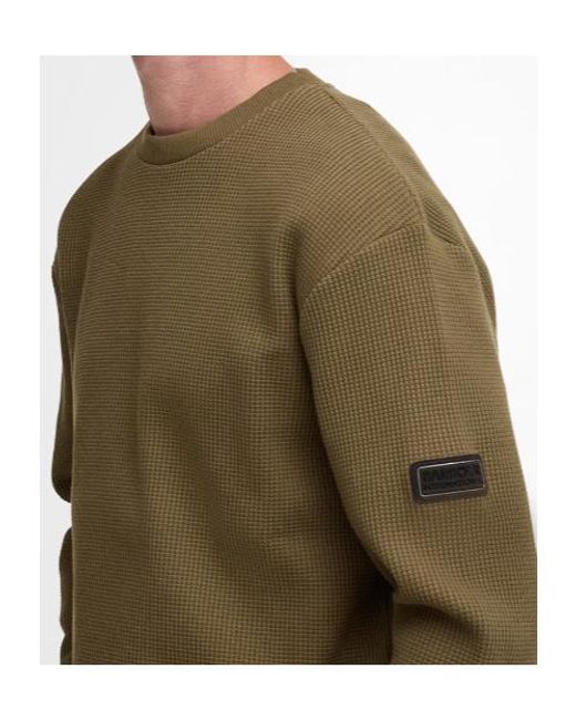 Barbour Green Long-Sleeved Crew Neck Sweatshirt for men