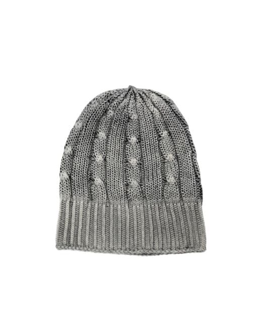 Avant Toi Gray Cable-Knit Beanie Hat for men