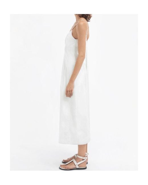 Co. White Bustier Poplin Dress