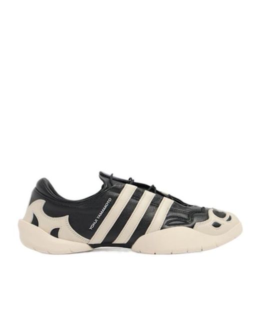 Y-3 Black Regu 2002 Leather Sneakers for men