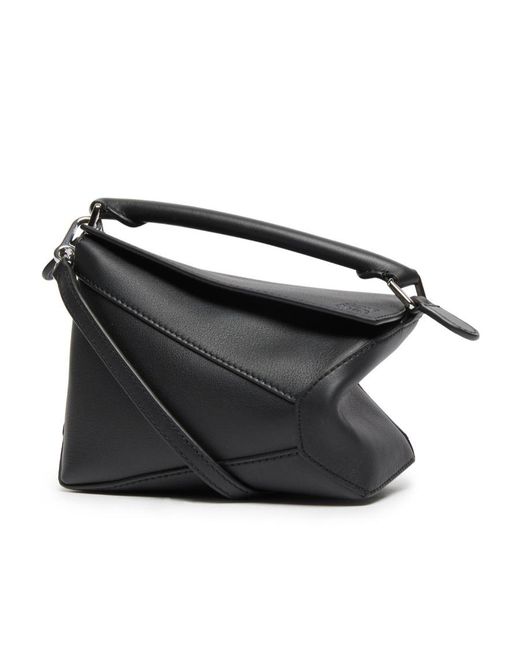 Loewe Black Mini Puzzle Top Handle Bag